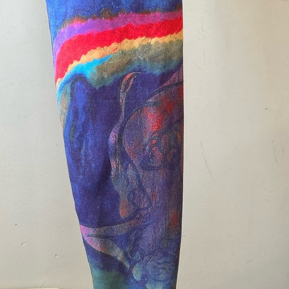 Ongasoft Colorful Abstract Print yoga Leggings medium - Picture 7 of 10